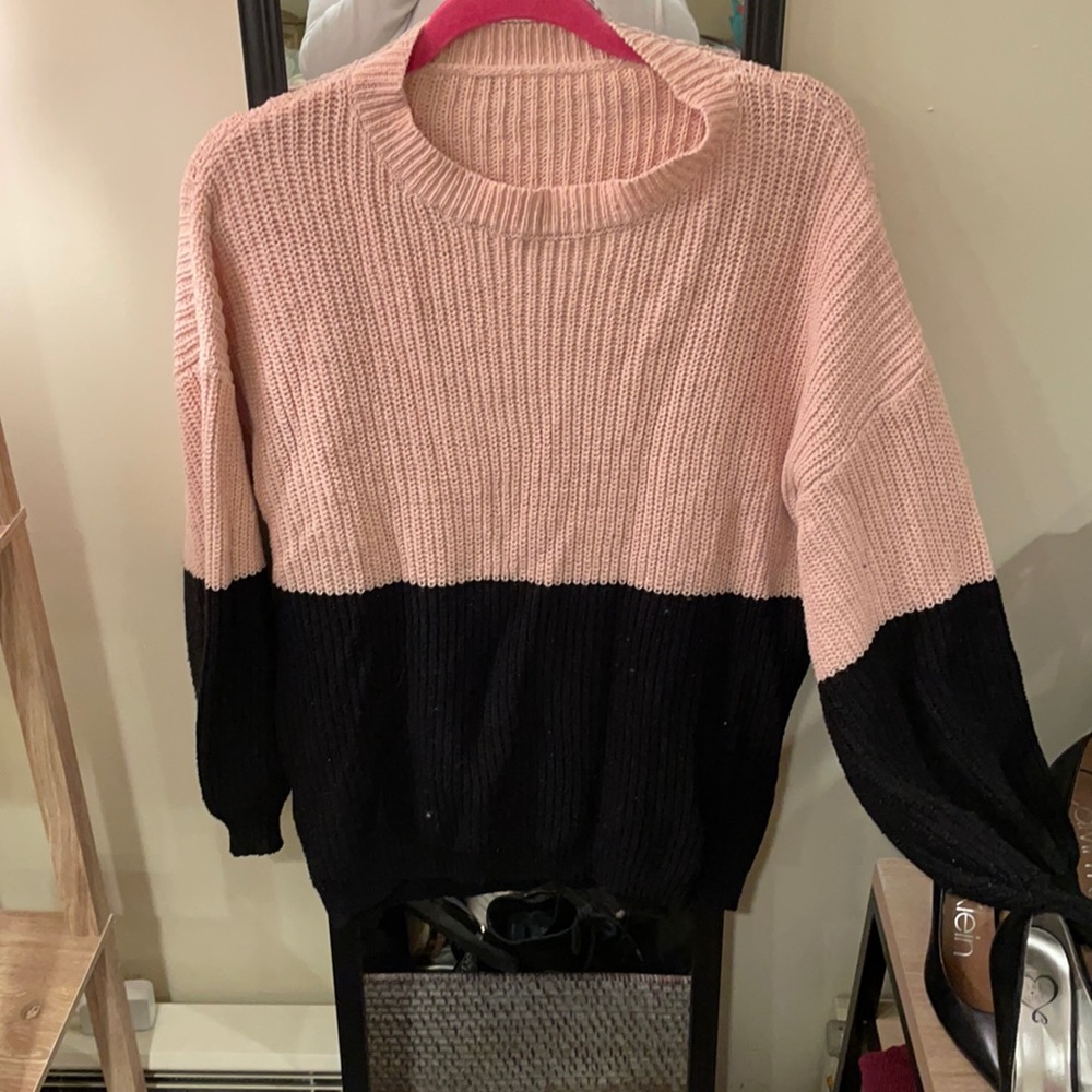 Black and pink sweater